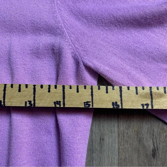 Halogen Purple Tie Front Knit Sweater Size Small - Picture 4 of 6